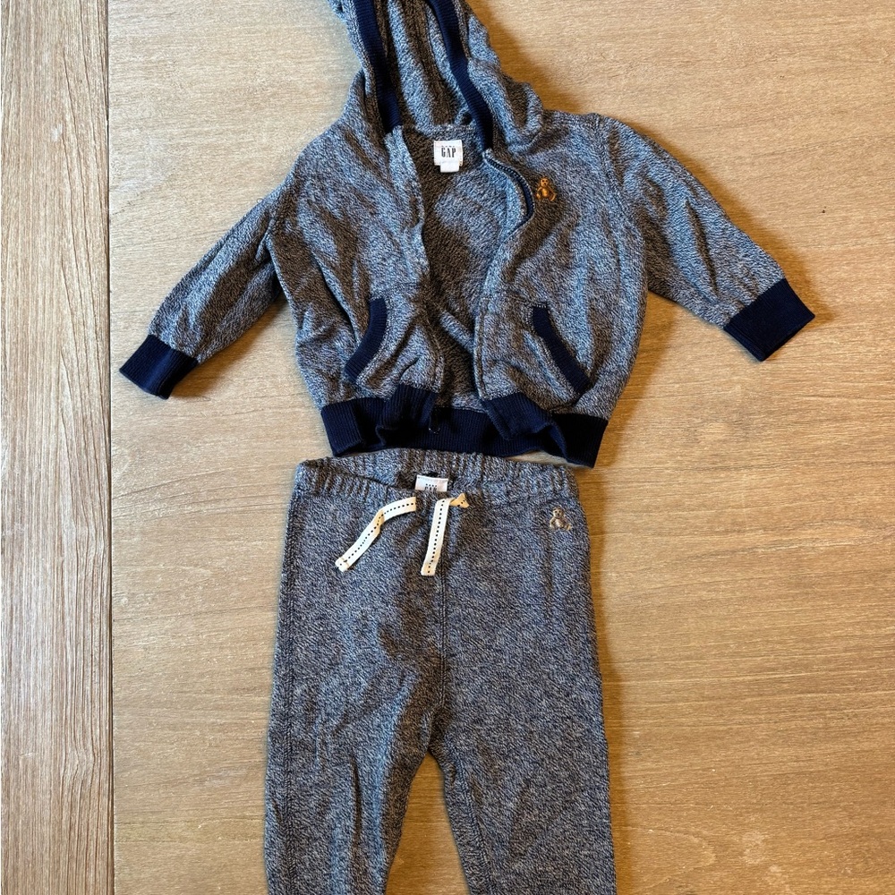 Baby GAP Navy/Gray Hoodie and Jogger Set